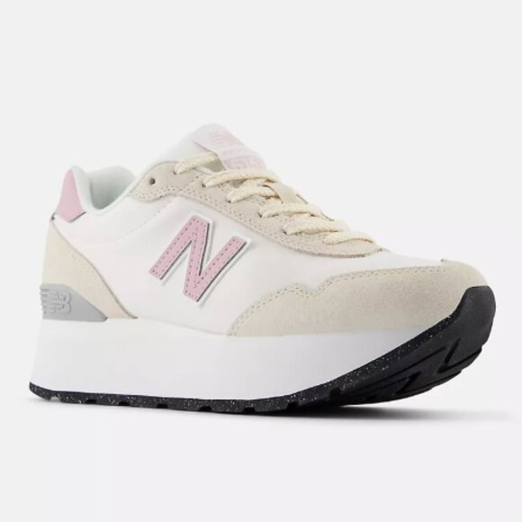 New Balance PLATFORM Casual Women's Sneakers Shoes White Sea Salt Rose Size 7.5 - Picture 5 of 6